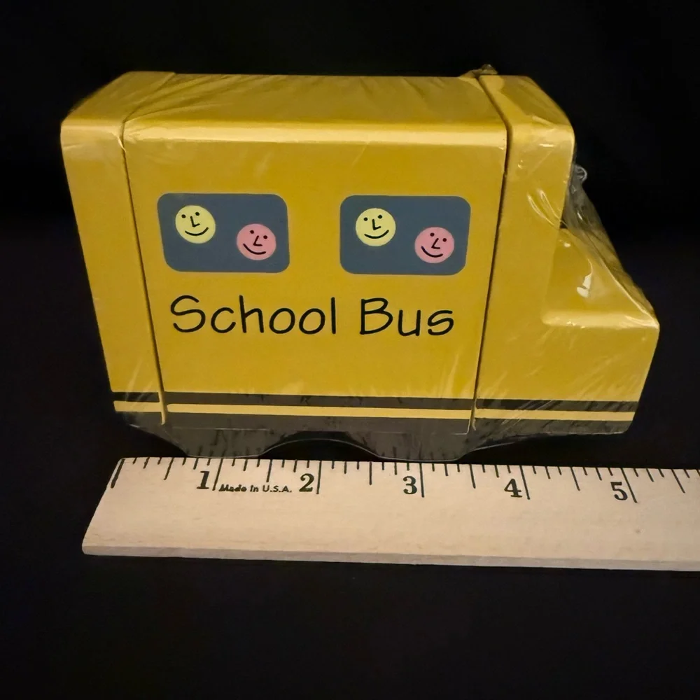 Evergreen Quotations Inc. Wooden School Bus Desk Calendar New In Packaging
